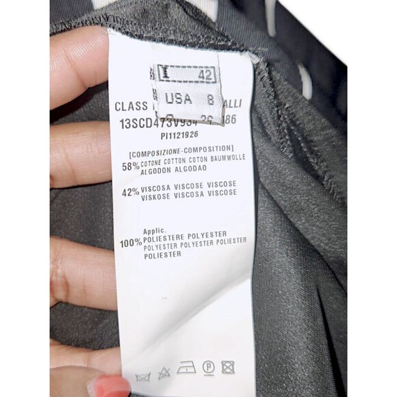 Class Roberto Cavalli USA 8 UK 12 Black And White Patterned Cocktail Dre… - Picture 3 of 8